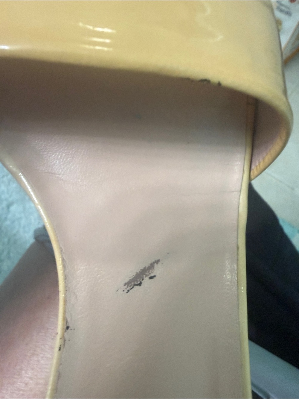 Stuart Weitzman Tan Patent Leather Strap Sandals - Picture 8 of 8